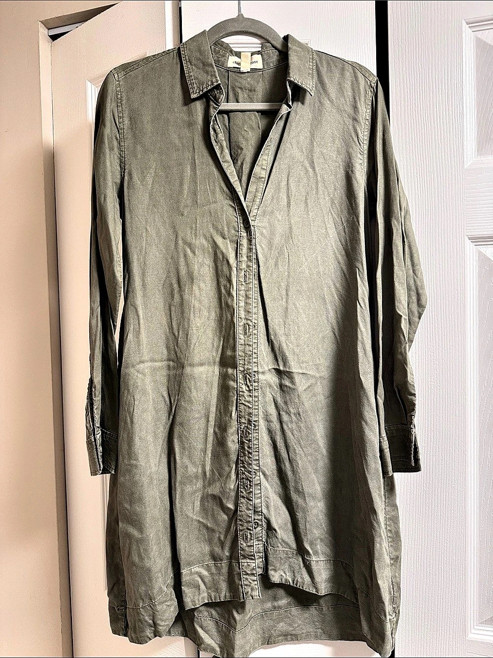 cloth & stone Olive Button Down Tunic Size XS